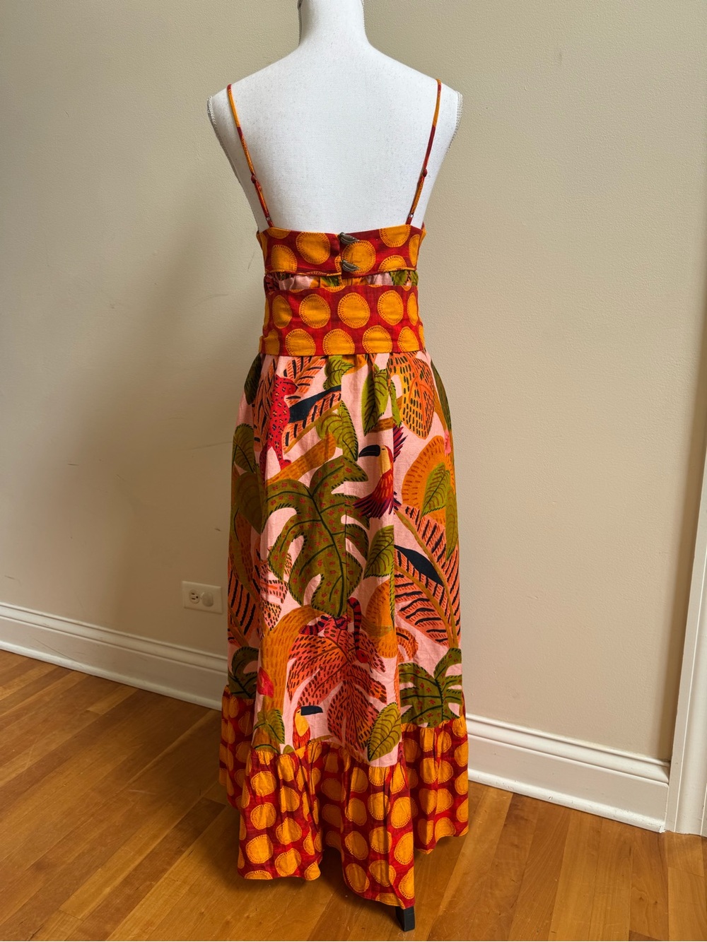 FARM Rio Summer Dreams Tropical Print Maxi Dress, NWT, Small - Picture 6 of 10